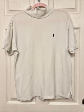 Ralph Lauren Mockneck Shirt White Men Size S